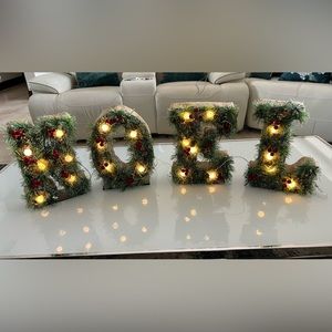 “NOEL” christmas decor 4-piece set